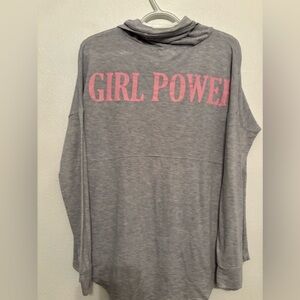Charming Charlie girl power mock hoodie m
